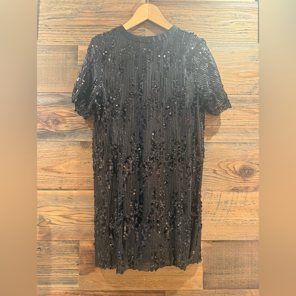 Zara Black Sequin Mini Dress - Picture 2 of 8